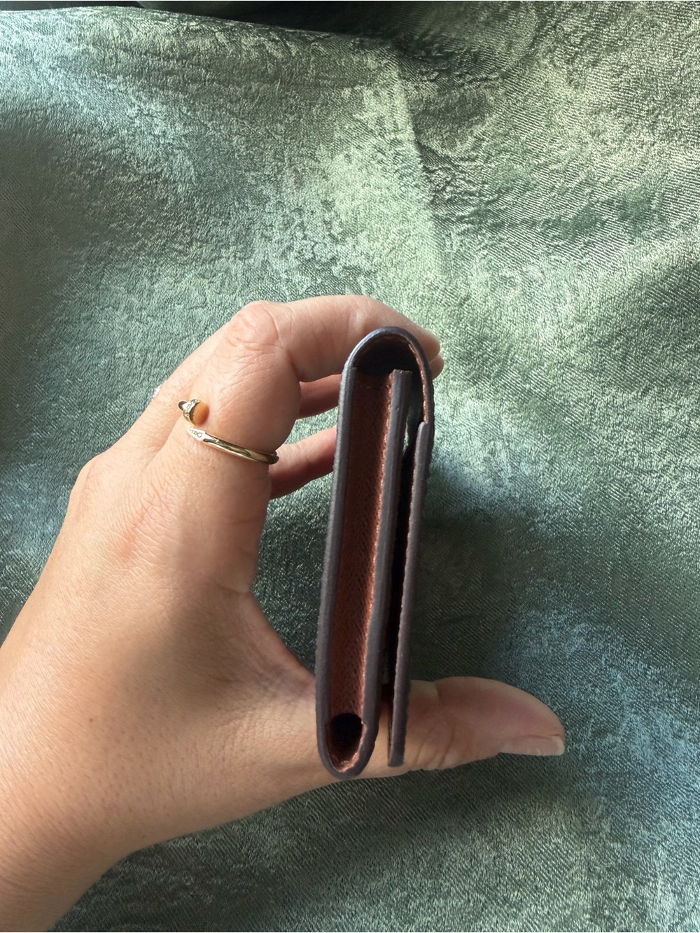 Louis Vuitton Monogram Canvas Card Holder in Brown and Gold - Picture 6 of 10